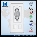 34 In. x 80 In. x 4 9/16 In. Providence Antique Black 3/4 Oval Lite Right Hand Entry Door with Brickmould